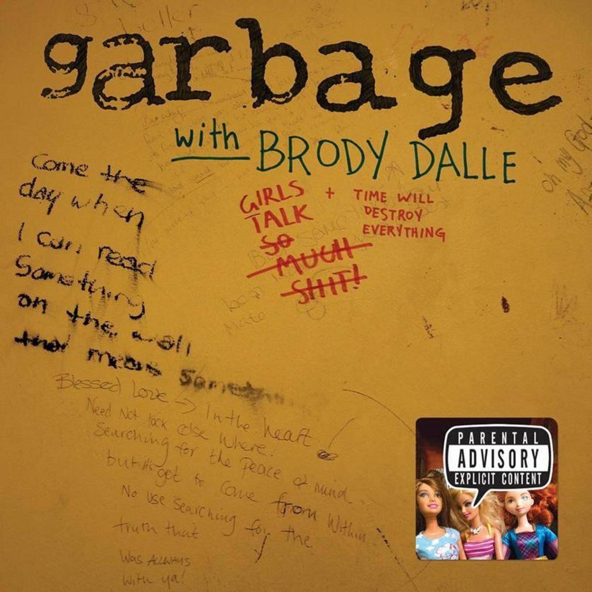 Artwork for the Garbage single "Girls Talk" b/w "Time Will Destroy Everything"