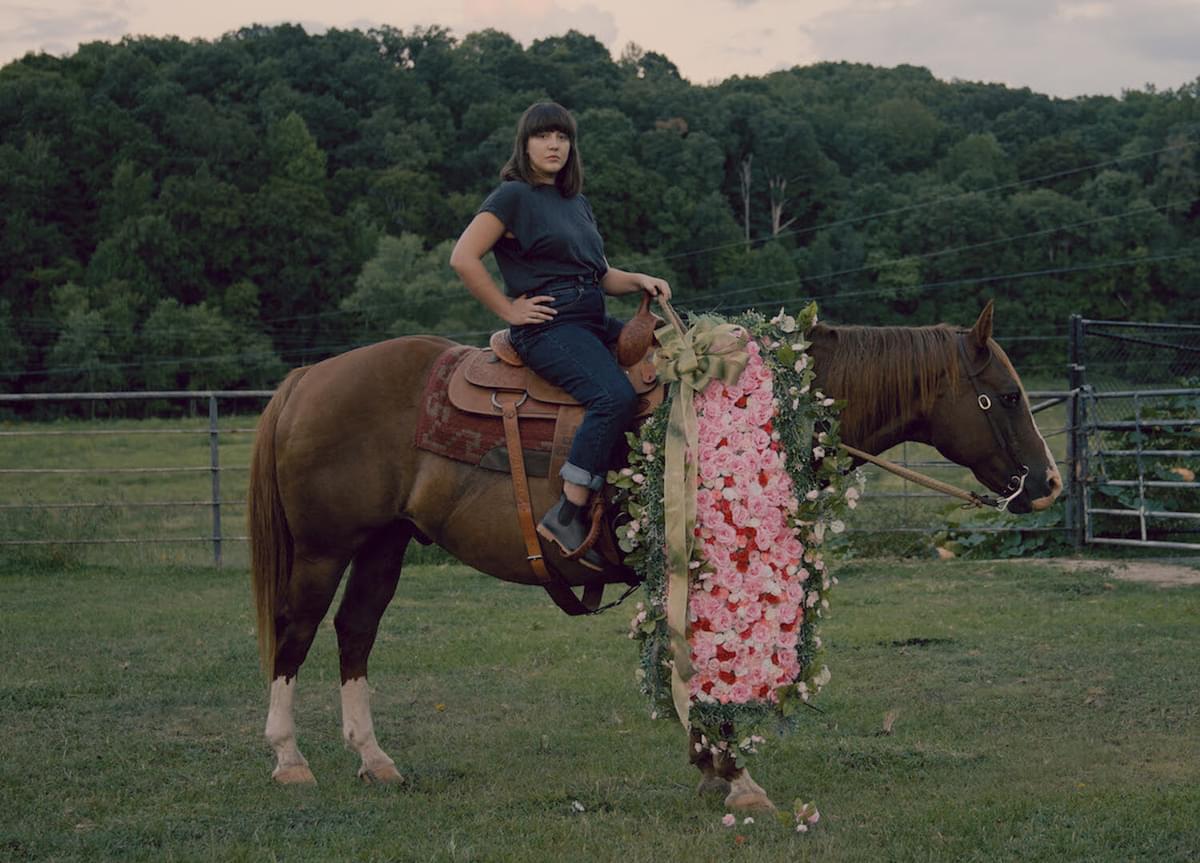 Caitlin Rose on horse for "Nobody's Sweetheart" single