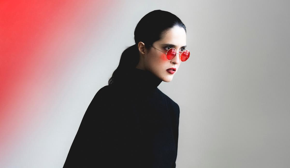 Helena Hauff res sunglasses black turtleneck
