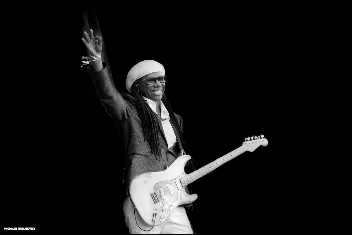 Nile Rodgers photo by Jill Furmanovsky 2017