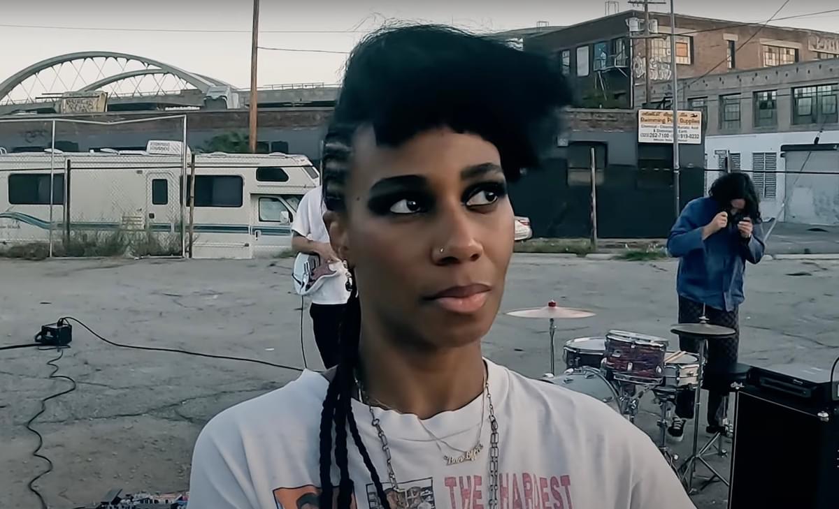 Santigold in the video for "Fall First"