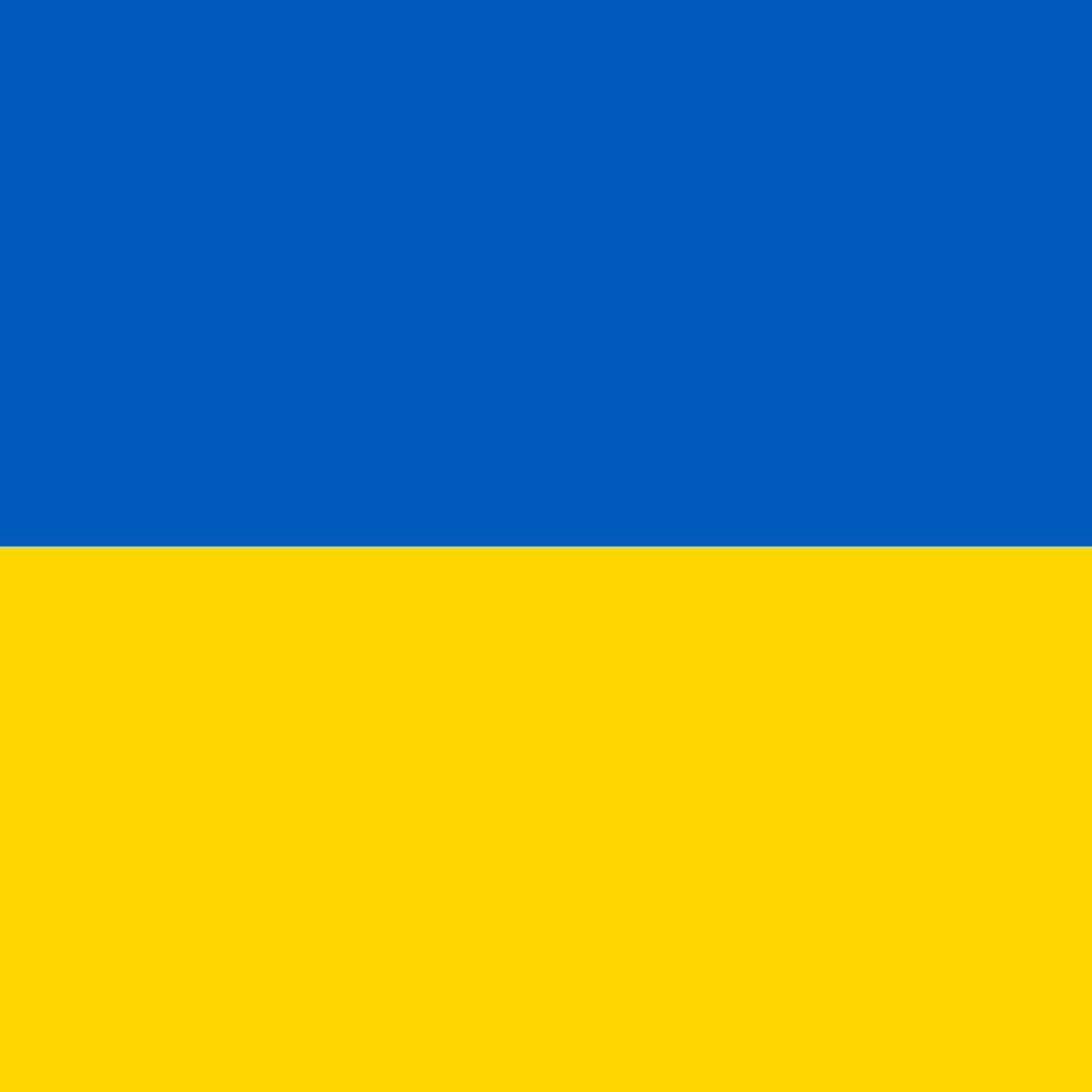 Ukrainian flag square format