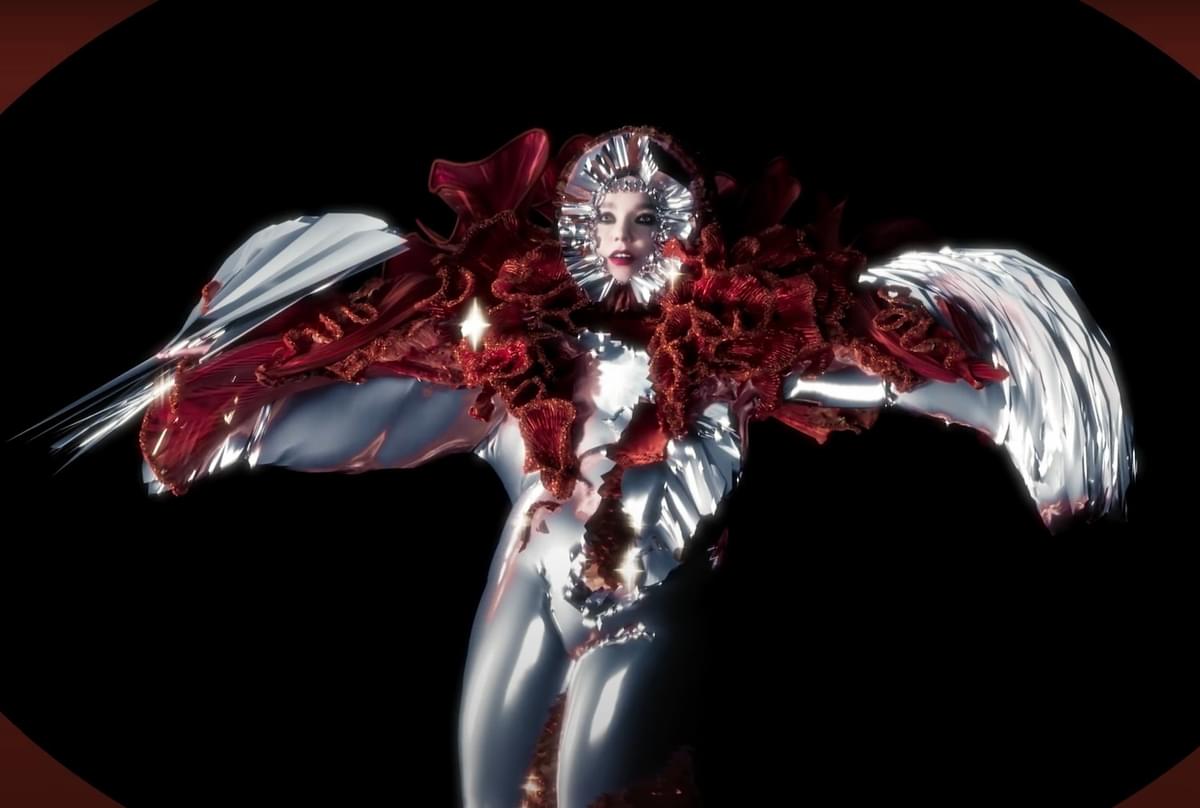 Björk in the video for "Ovule"