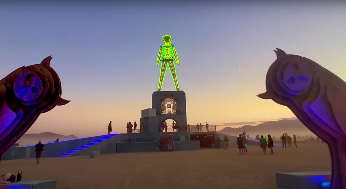 Burning Man 2022 festival figure in the desert