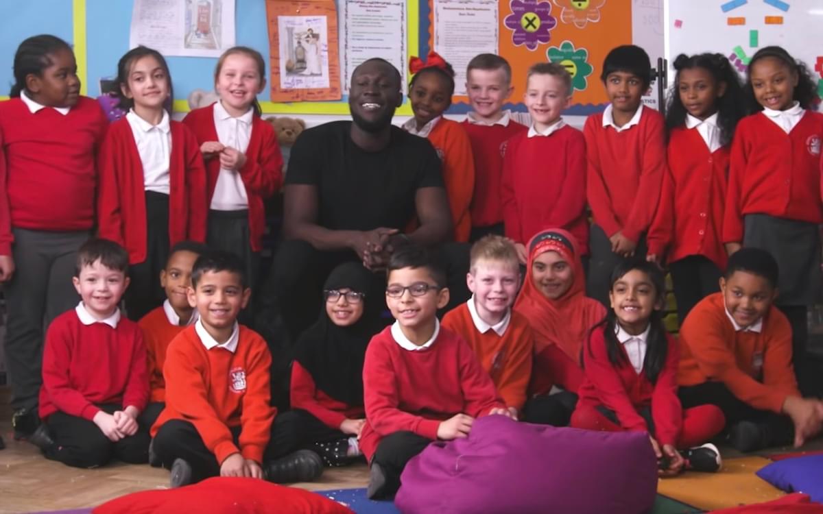 Stormzy noisy primary school questions video